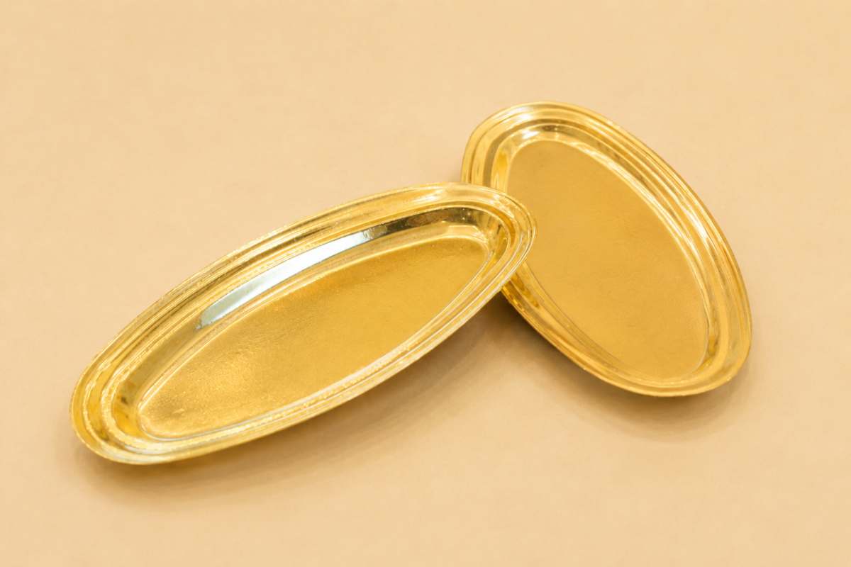 Oval Metalized Bowl